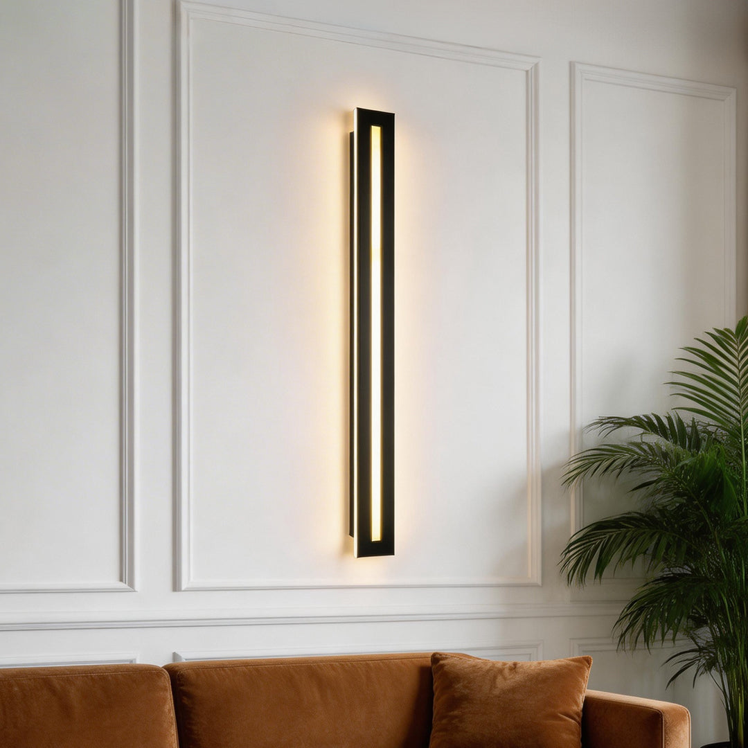 Long Black Wall Sconces Modern LED Linear Iron Light