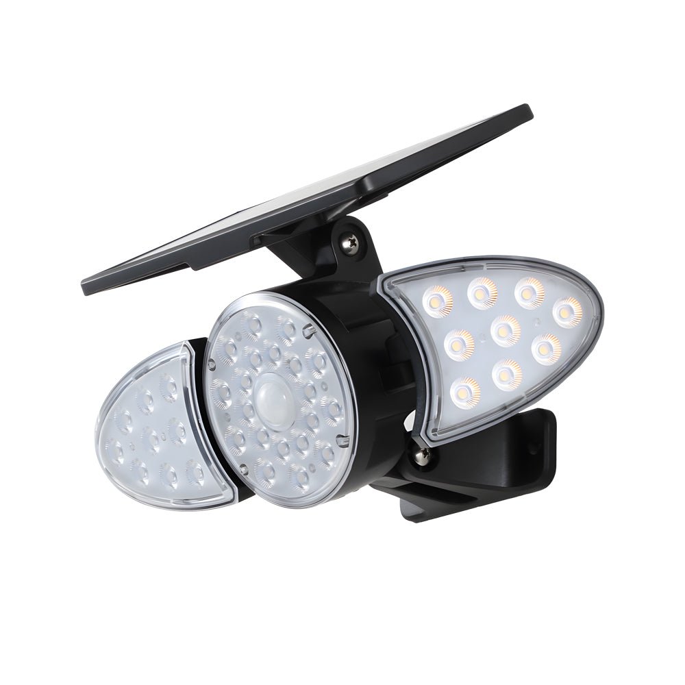 Solar Bewegingssensor Beveiligingslamp 3-Koppig LED