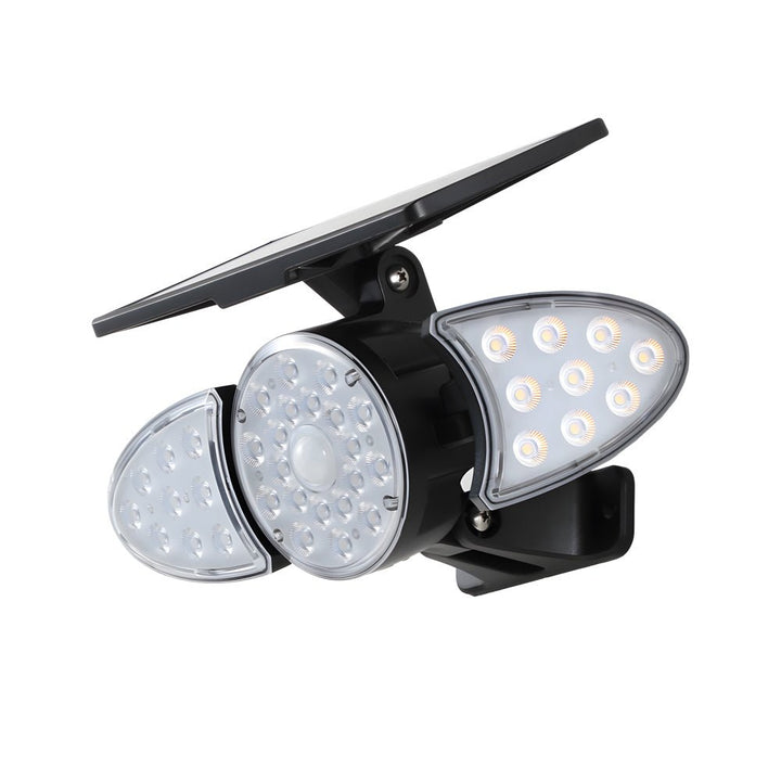 Solar Bewegingssensor Beveiligingslamp 3-Koppig LED