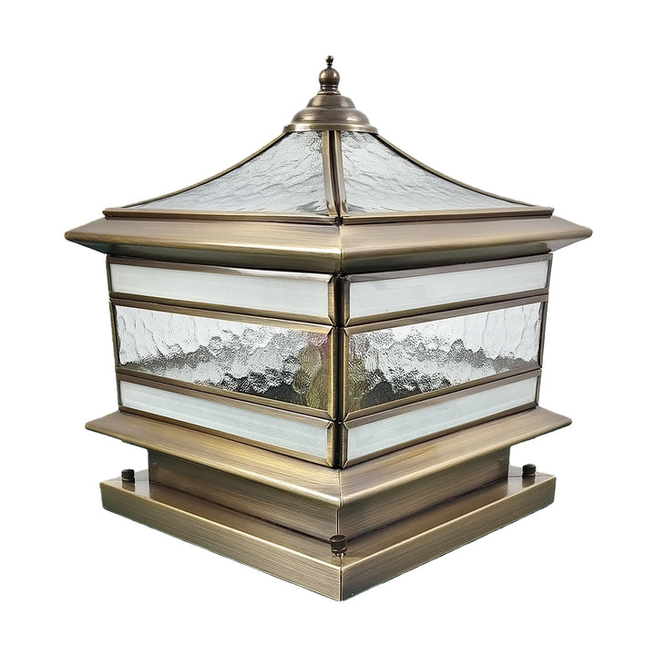 Stenen Pilaar Solar Lamp Retro Koper Waterdicht