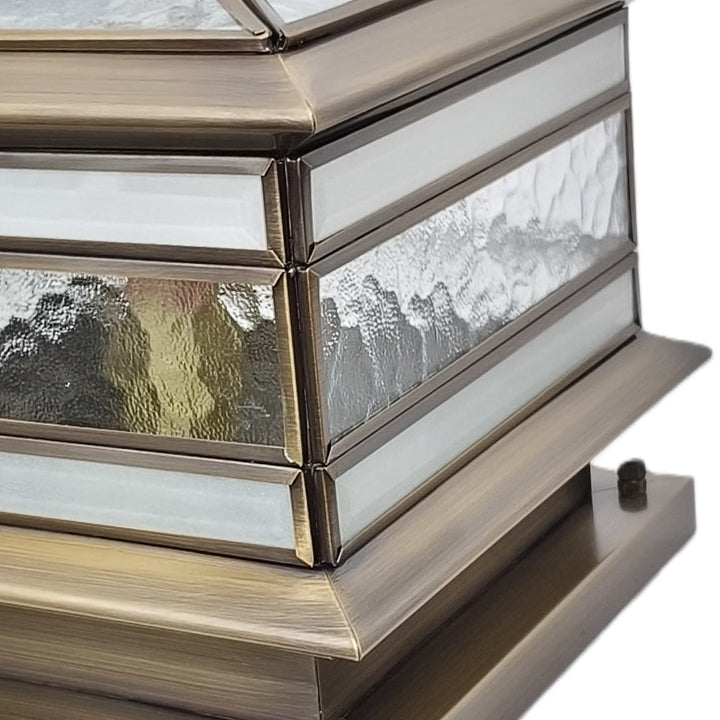Stenen Pilaar Solar Lamp Retro Koper Waterdicht