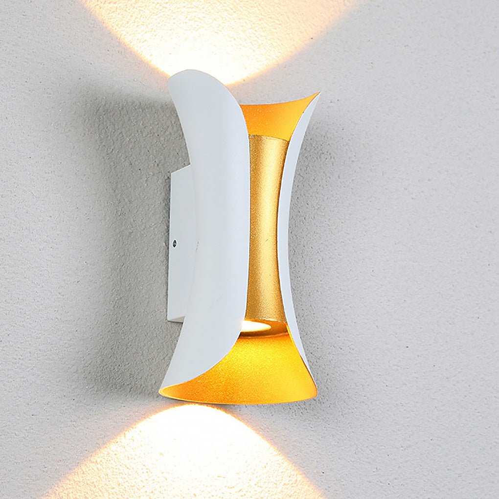 Op- en Neerwaartse Wandlamp Modern Gebogen LED Waterdicht