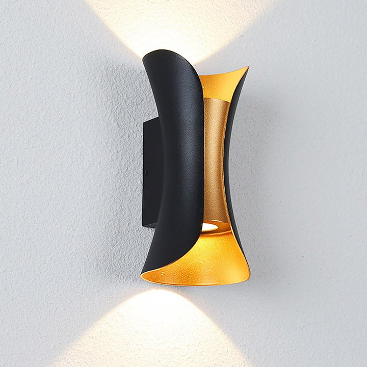 Op- en Neerwaartse Wandlamp Modern Gebogen LED Waterdicht