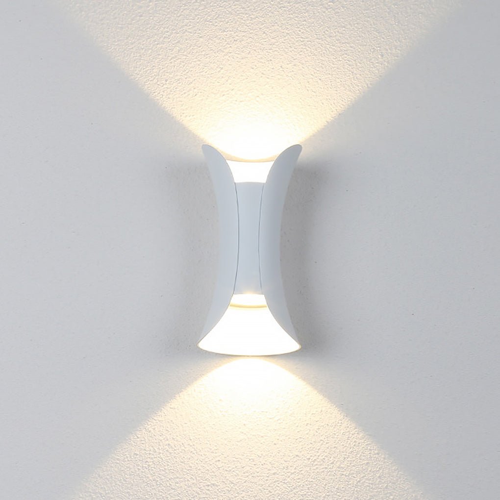 Op- en Neerwaartse Wandlamp Modern Gebogen LED Waterdicht